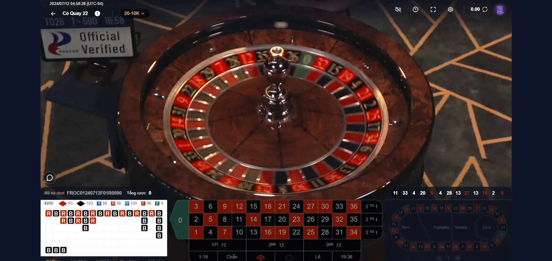 Theo dõi vòng quay Roulette rõ ràng và tiện lợi nhất